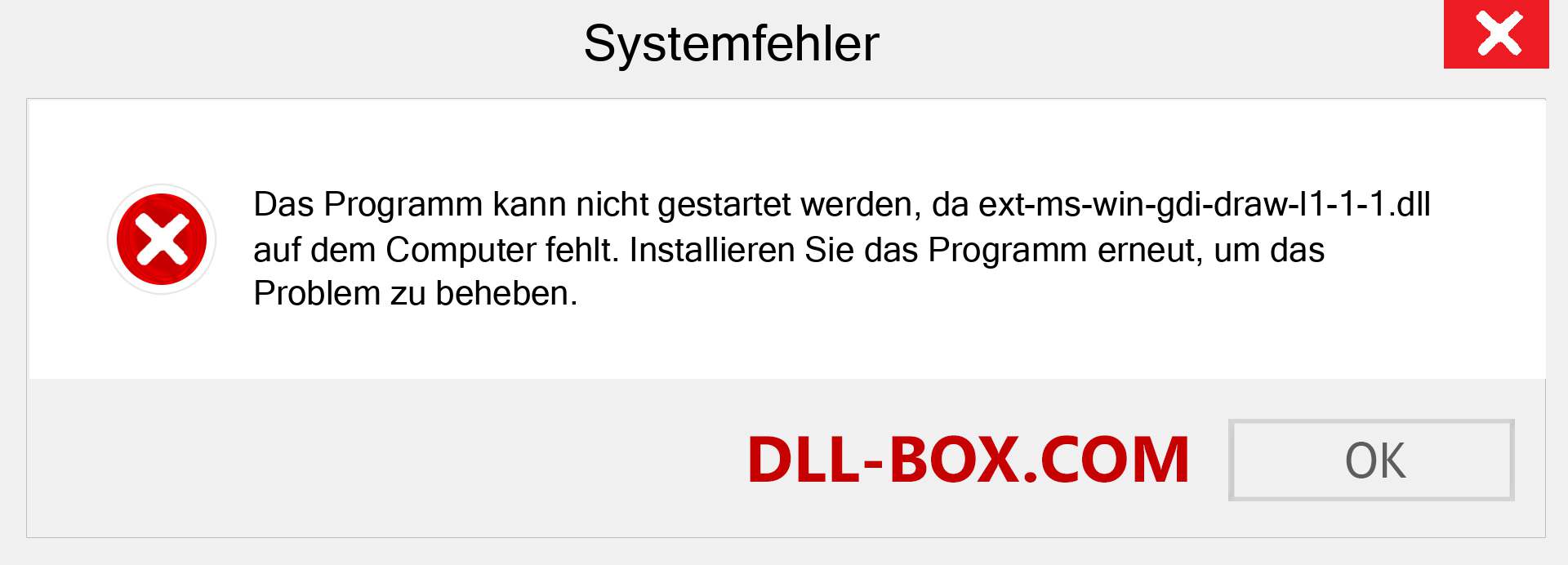 ext-ms-win-gdi-draw-l1-1-1.dll-Datei fehlt?. Download für Windows 7, 8, 10 - Fix ext-ms-win-gdi-draw-l1-1-1 dll Missing Error unter Windows, Fotos, Bildern