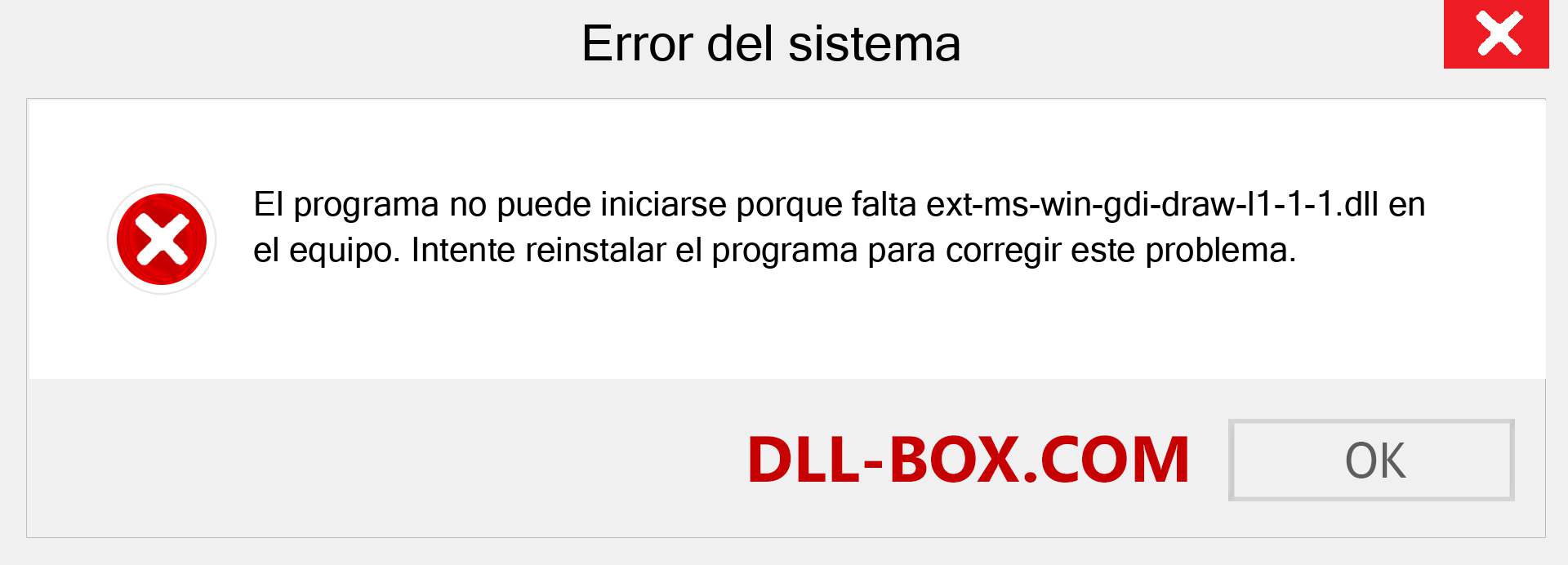 ¿Falta el archivo ext-ms-win-gdi-draw-l1-1-1.dll ?. Descargar para Windows 7, 8, 10 - Corregir ext-ms-win-gdi-draw-l1-1-1 dll Missing Error en Windows, fotos, imágenes