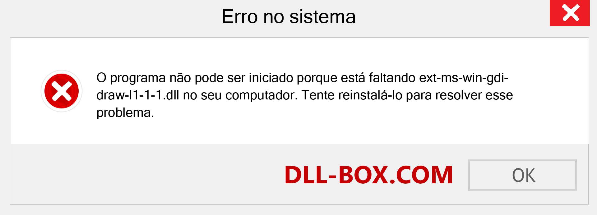 Arquivo ext-ms-win-gdi-draw-l1-1-1.dll ausente ?. Download para Windows 7, 8, 10 - Correção de erro ausente ext-ms-win-gdi-draw-l1-1-1 dll no Windows, fotos, imagens